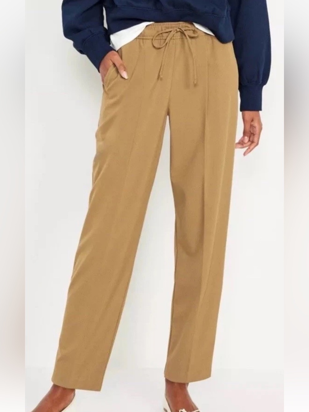 Old Navy High Rise BILLIE Comfort waistband Straight Leg Ankle Pants Bronze XL
